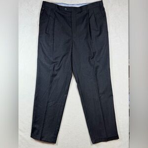 Enzo Mantovani Zignone Size 40W 32L Wool-Cashmere Charcoal Dress Pants